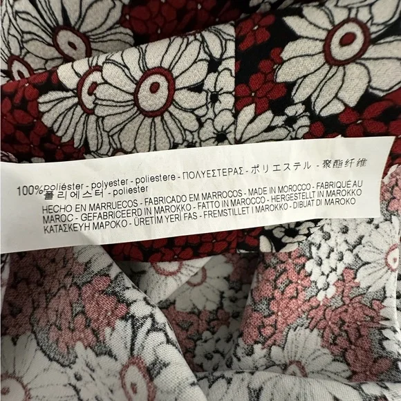 Zara Woman Red Black White Floral Daisy Mini Dress Size Medium Blogger Favorite - Picture 8 of 13